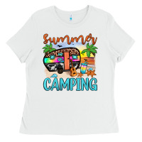 White summer camping Ladies Tee - JahusDesignShop