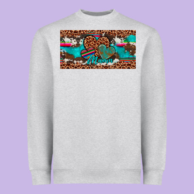 Hearts Mama License Plate Heavyweight Sweatshirt Designed By Artiststas
