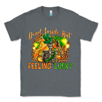 Charcoal Heather dead inside but feeling lucky Classic Tee - NancyCooperArtShop