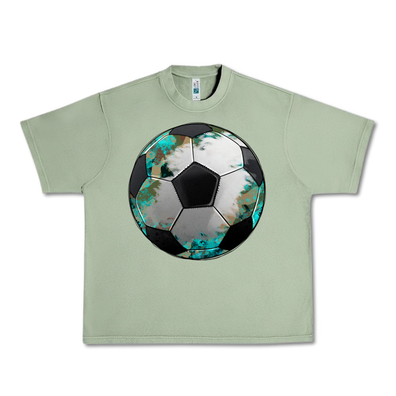 Western Sport Soccer Camouflage Turquoise Pattern Urban Heavy Tee by Artiststas | Teevron