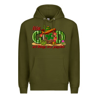 Army Green With God All Things Are Possible Mexico Premium Hoodie - texasbilliewilder