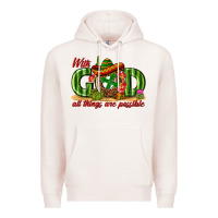 Pale Pink With God All Things Are Possible Mexico Premium Hoodie - texasbilliewilder