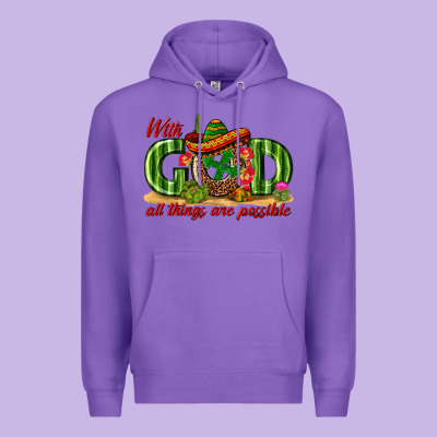 With God All Things Are Possible Mexico Premium Hoodie Designed By Texasbilliewilder