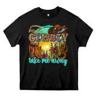 Black cowboy take me away Heavy Core Tee - Zillion Design Studio
