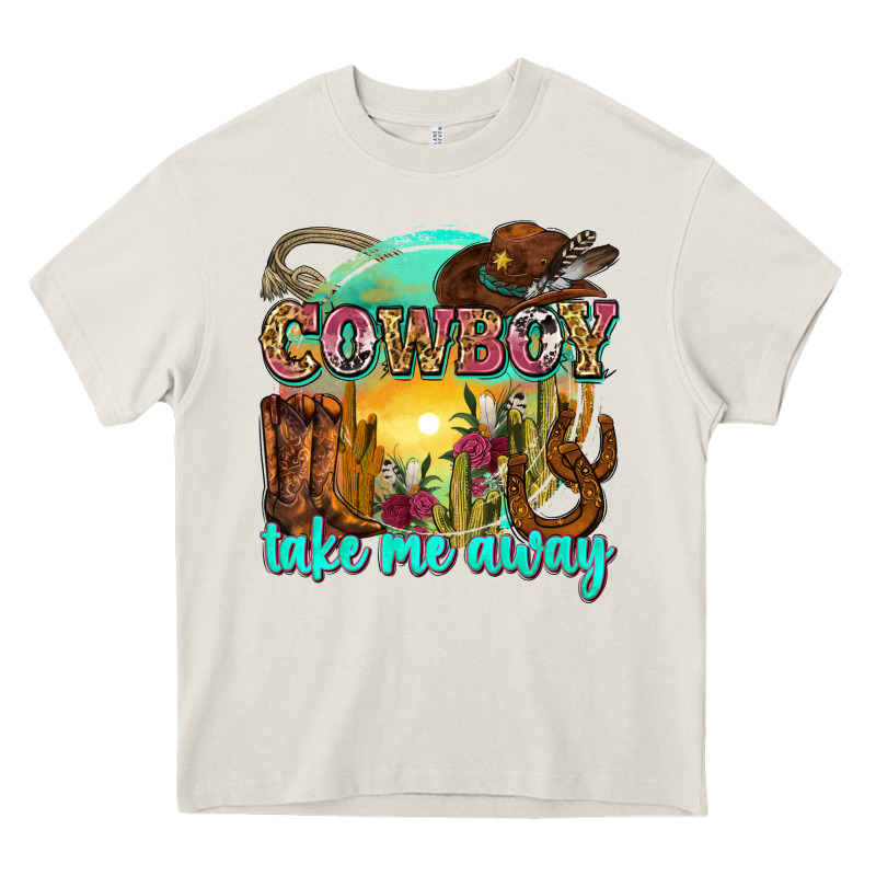 Cowboy Take Me Away Heavy Core Tee by Zillion Design Studio | Teevron