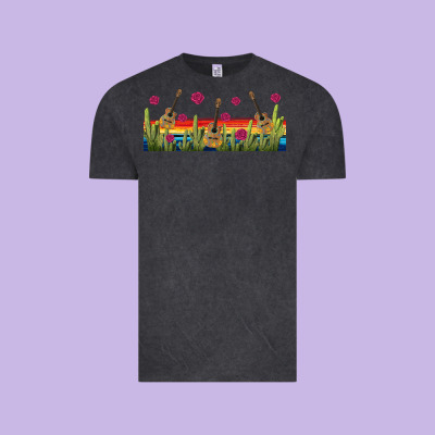 Mexican Sombrero Guitar Libbey Glass Vintage Tee Designed By Bundleandbundleshop