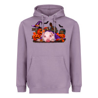 Lavender Halloween Baby Pig Heavyweight Hoodie - RanaPortraitStore