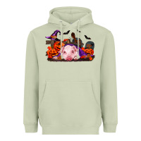 Matcha Halloween Baby Pig Heavyweight Hoodie - RanaPortraitStore