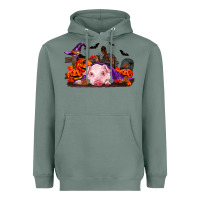 Sage Halloween Baby Pig Heavyweight Hoodie - RanaPortraitStore