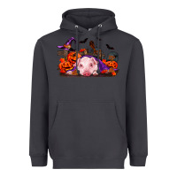 Smoke Halloween Baby Pig Heavyweight Hoodie - RanaPortraitStore