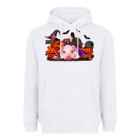 White Halloween Baby Pig Heavyweight Hoodie - RanaPortraitStore