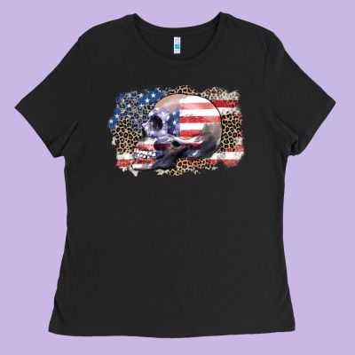 American Skull Ladies Tee Designed By Zillion Design Studio