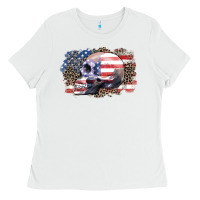 White american skull Ladies Tee - Zillion Design Studio