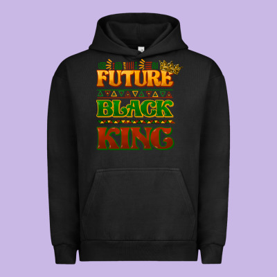 Future Black King Urban Hoodie Designed By Howdyjamesfarm