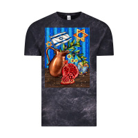 Cloud Black hanukkah table with oil pitcher Vintage Tee - AdoDesignShop