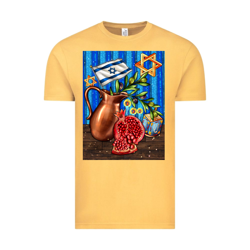 Hanukkah Table With Oil Pitcher Vintage Tee by AdoDesignShop | Teevron