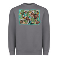 Storm cactus cowboy hat background Heavyweight Sweatshirt - AdoDesignShop