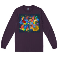 Plum autism awareness Long Sleeve Tee - MaliasSmallBusiness