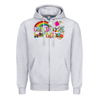 Heather Grey childcare life Zipper Hoodie - NancyCooperArtShop