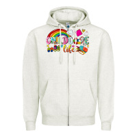 Oatmeal Heather childcare life Zipper Hoodie - NancyCooperArtShop