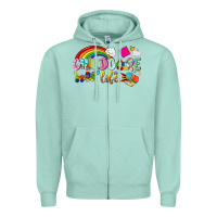 Seafoam childcare life Zipper Hoodie - NancyCooperArtShop