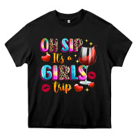 Black oh sip its a girls Heavy Core Tee - texasbilliewilder