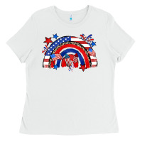 White American rainbow Ladies Tee - Zillion Design Studio