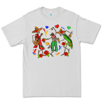 Dove Grey mexican skeletons Premium Tee - Zillion Design Studio