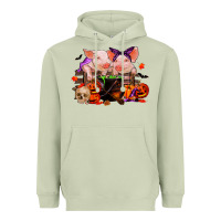 Matcha halloween pigs Heavyweight Hoodie - RanaPortraitStore