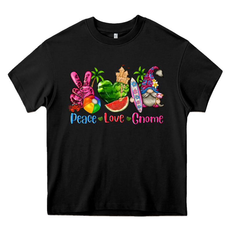 Peace Love Gnome Summer Heavy Core Tee by texasbilliewilder | Teevron