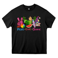 Black peace love gnome summer Heavy Core Tee - texasbilliewilder