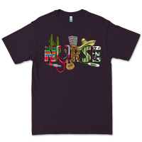 Plum Mexican Nurse Premium Tee - texasbilliewilder