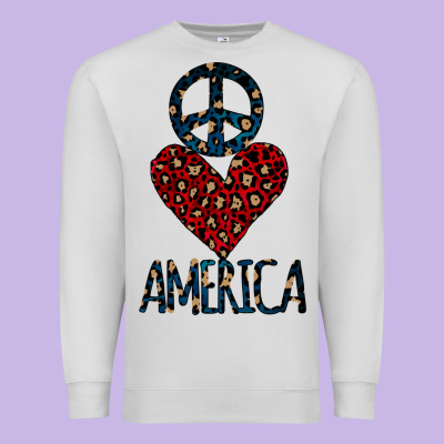 Peace Love America Premium Sweatshirt Designed By Bettercallsaul