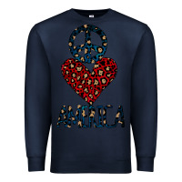 Navy Peace Love America Premium Sweatshirt - Bettercallsaul