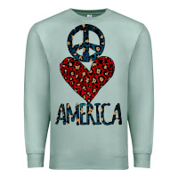 Seafoam Peace Love America Premium Sweatshirt - Bettercallsaul