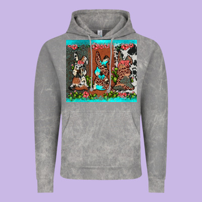 Easter Bunny's Leopard Cowhide Cactus Vintage Hoodie Designed By Jahusdesignshop