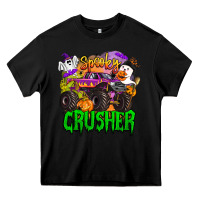 Black spooky crusher monster truck Heavy Core Tee - BarkalooDesign