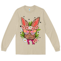 Mushroom bunny with floral Long Sleeve Tee - MaliasSmallBusiness