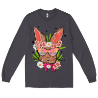 Smoke bunny with floral Long Sleeve Tee - MaliasSmallBusiness