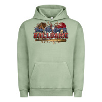 Pigment Oil Green Take me out to ball game baseball Urban Hoodie - HowdyJamesFarm