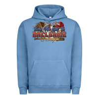 Pigment Pebble Blue Take me out to ball game baseball Urban Hoodie - HowdyJamesFarm