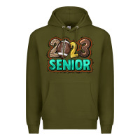 Army Green 2023 senior Football Premium Hoodie - NancyCooperArtShop