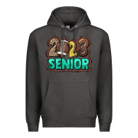 Charcoal Heather 2023 senior Football Premium Hoodie - NancyCooperArtShop