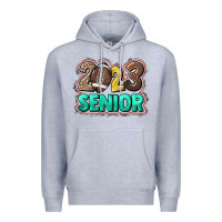 Heather Grey 2023 senior Football Premium Hoodie - NancyCooperArtShop