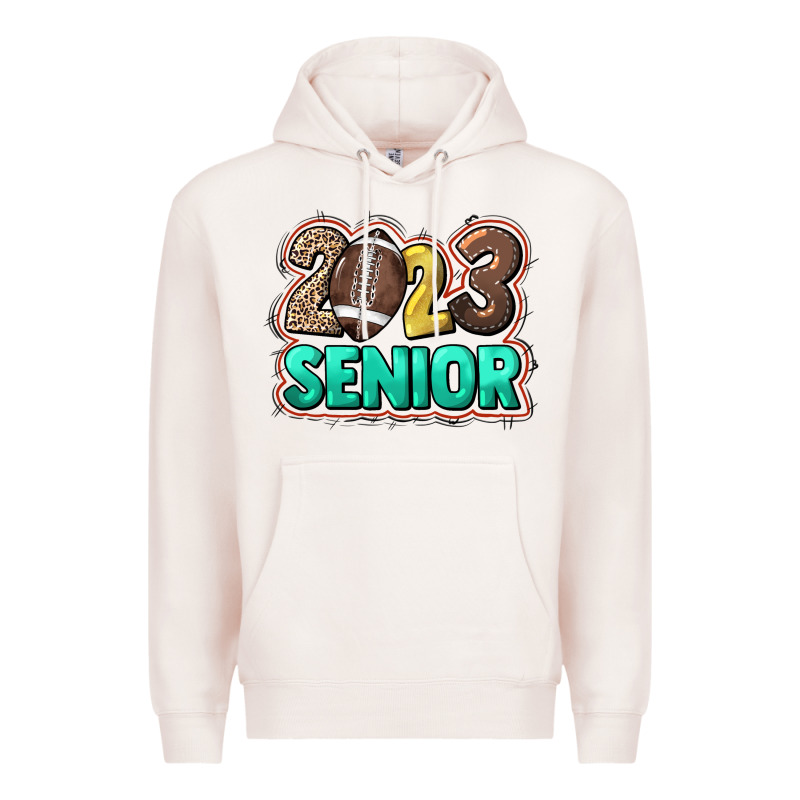 2023 Senior Football Premium Hoodie by NancyCooperArtShop | Teevron