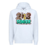 White 2023 senior Football Premium Hoodie - NancyCooperArtShop