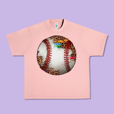 Western Baseball Leopard Serape Pattern Urban Heavy Tee Designed By Artiststas