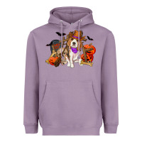 Lavender Halloween beagle dog Heavyweight Hoodie - RanaPortraitStore
