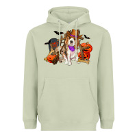 Matcha Halloween beagle dog Heavyweight Hoodie - RanaPortraitStore