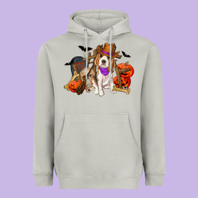 Halloween Beagle Dog Heavyweight Hoodie Designed By Ranaportraitstore